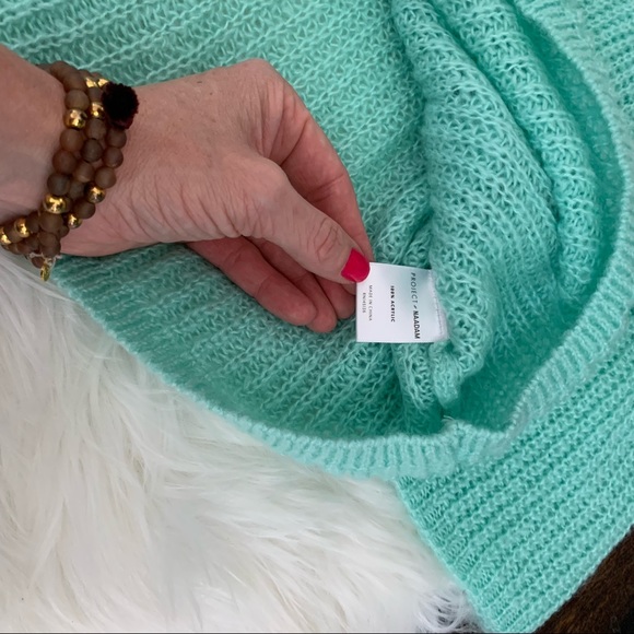 Turquoise Bell Sleeve Sweater NWOT - Picture 6 of 7